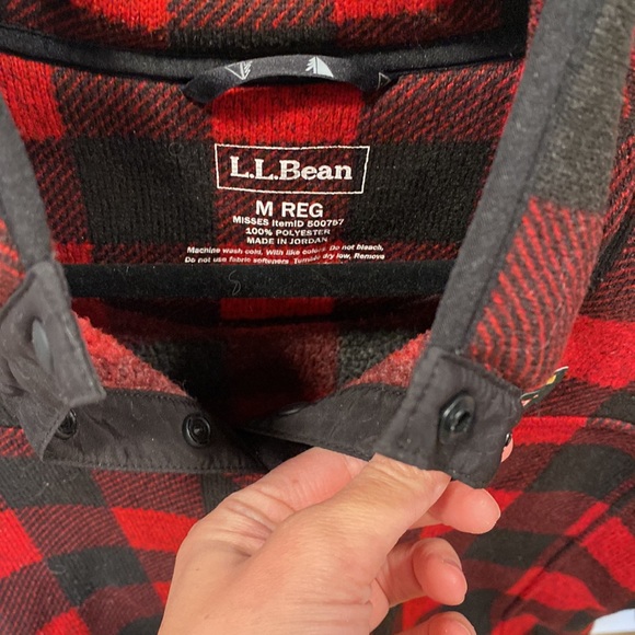 LL bean size medium plaid pullover - Picture 3 of 4